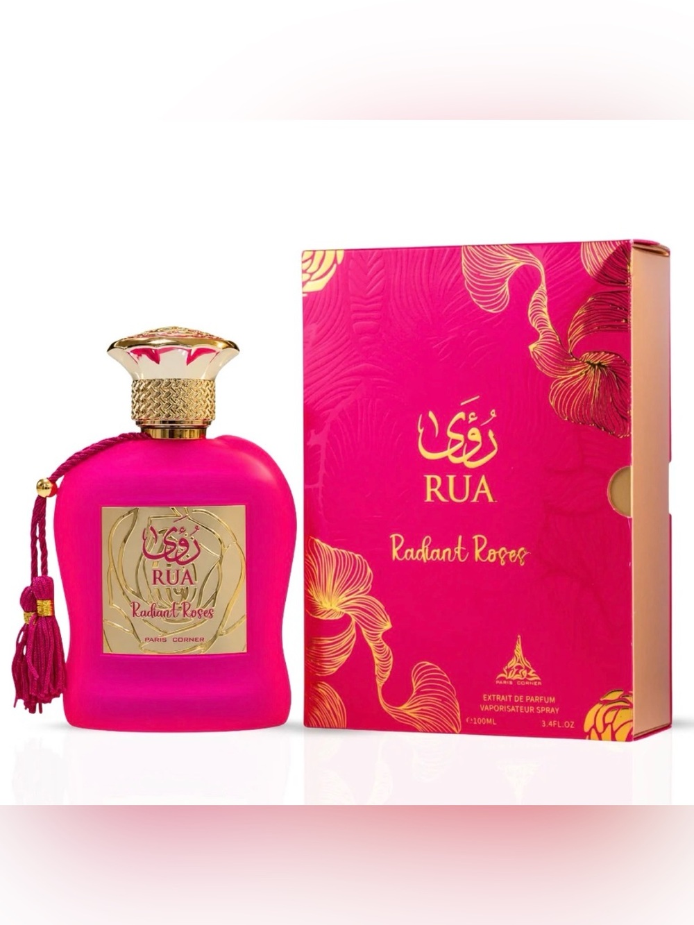 Rua Radiant Rose Eau De Parfum Spray by Paris Corner (100ml) 3.4oz
